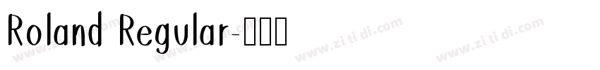 Roland Regular字体转换